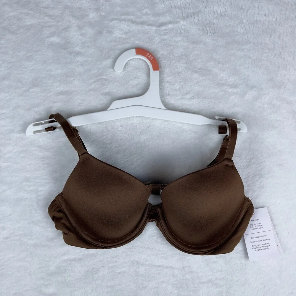 Lot of 2‎ Auden Underwired Bra Womens 32A Brown Icon Lightly Lined Full Coverage